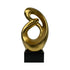Matte Abstract Sculpture Large Silver